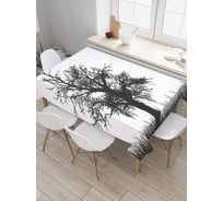 Прямоугольная скатерть JoyArty Старое дерево из сатена tc_29114_120x145