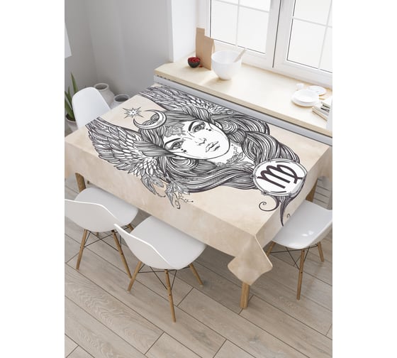 Прямоугольная скатерть JoyArty Звездная дева из сатена tc_18693_120x145 1