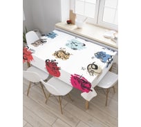 Прямоугольная скатерть JoyArty Зодиакальные рисунки из сатена tc_18711_120x145