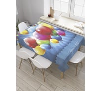 Прямоугольная скатерть JoyArty Именинные воздушные шары из сатена tc_34369_120x145