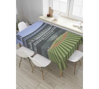 Прямоугольная скатерть JoyArty Поле для бейсбола из сатена tc_8564_120x145