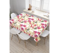 Прямоугольная скатерть JoyArty Живописные яблоки из сатена tc_52734_120x145