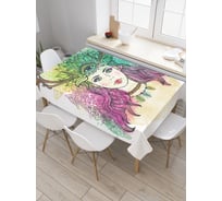 Прямоугольная скатерть JoyArty Всезнающая природа из сатена tc_19363_120x145