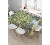 Прямоугольная скатерть JoyArty Зеленая аллея из сатена tc_7375_120x145