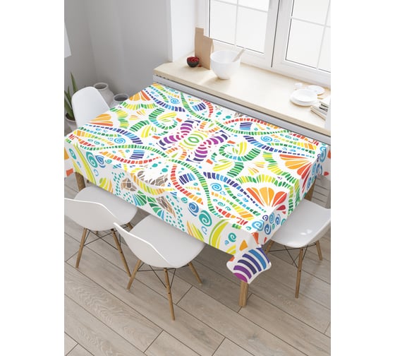 Прямоугольная скатерть JoyArty Запутанное состояние из сатена tc_30876_120x145 1