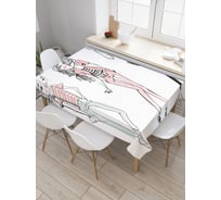 Прямоугольная скатерть JoyArty Модные подружки из сатена tc_21053_120x145