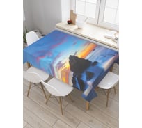 Прямоугольная скатерть JoyArty Каменистый пляж из сатена tc_19847_120x145