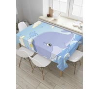 Прямоугольная скатерть JoyArty Кит капитан из сатена tc_8155_120x145