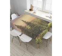 Прямоугольная скатерть JoyArty Старые ели из сатена tc_32879_120x145