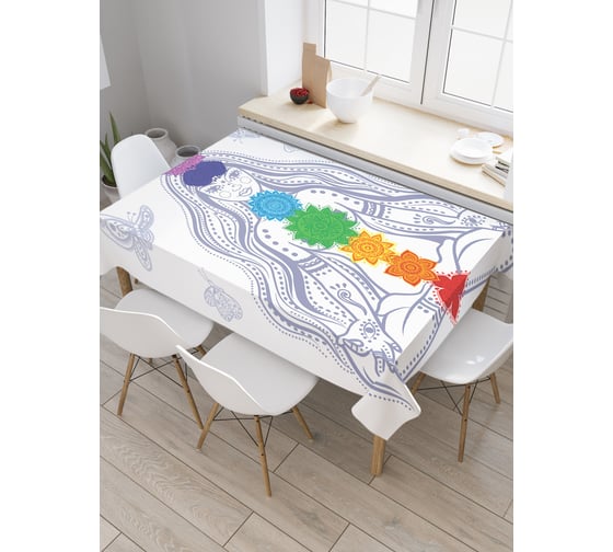 Прямоугольная скатерть JoyArty Дева природа из сатена tc_18739_120x145 1