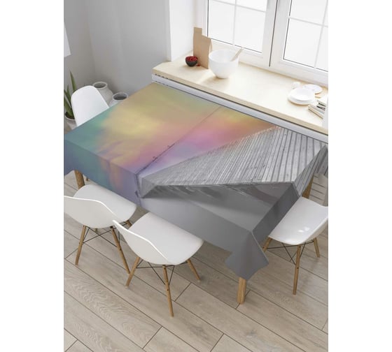 Прямоугольная скатерть JoyArty Мост вокруг земли из сатена tc_4875_120x145 1