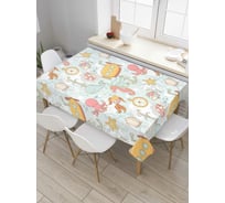 Прямоугольная скатерть JoyArty Подводные исследования из сатена tc_7231_120x145
