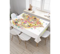 Прямоугольная скатерть JoyArty Полнота в сердце из сатена tc_2693_120x145