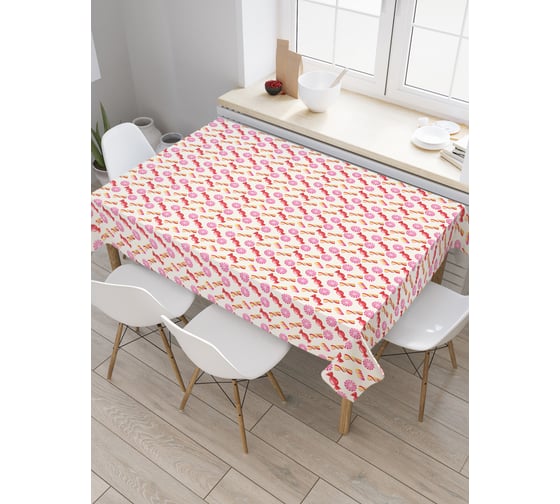 Прямоугольная скатерть JoyArty Сладостные зигзаги из сатена tc_32124_120x145 1