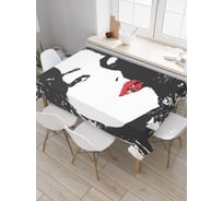 Прямоугольная скатерть JoyArty Искусительный облик из сатена tc_3398_120x145