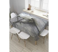 Прямоугольная скатерть JoyArty Роза на полу из сатена tc_8679_120x145