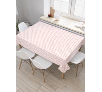 Прямоугольная скатерть JoyArty Розовая клетка из сатена tc_30630_120x145