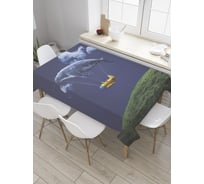 Прямоугольная скатерть JoyArty Воздушный кит из сатена tc_33540_120x145