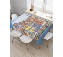 Прямоугольная скатерть JoyArty Город на холмах из сатена tc_19316_120x145