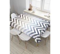 Прямоугольная скатерть JoyArty Зигзаги с градиентом из сатена tc_8711_120x145