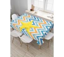 Прямоугольная скатерть JoyArty Морская звезда и зигзаги из сатена tc_5236_120x145