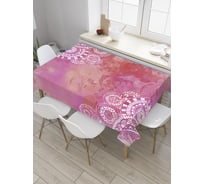 Прямоугольная скатерть JoyArty Розовый механизм из сатена tc_31429_120x145