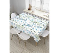 Прямоугольная скатерть JoyArty Зимние завитки из сатена tc_8124_120x145