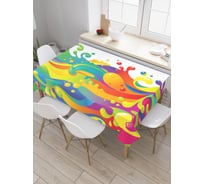 Прямоугольная скатерть JoyArty Радужный водопад из сатена tc_18631_120x145