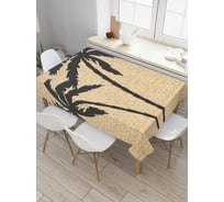 Прямоугольная скатерть JoyArty Рисунок пальм из сатена tc_5228_120x145