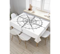 Прямоугольная скатерть JoyArty Монохромный компас из сатена tc_38924_120x145