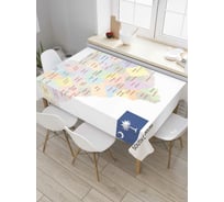 Прямоугольная скатерть JoyArty Карта Штат Южная Каролина из сатена tc_7167_120x145