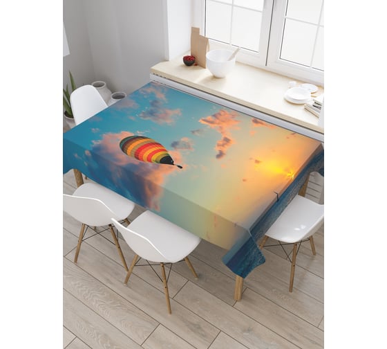 Прямоугольная скатерть JoyArty Воздушный шар в небе из сатена tc_25844_120x145 1