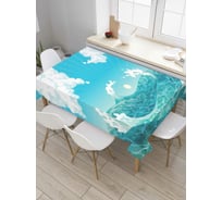 Прямоугольная скатерть JoyArty Волны под облаками из сатена tc_32899_120x145