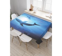 Прямоугольная скатерть JoyArty Стая акул из сатена tc_38036_120x145