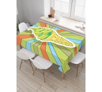 Прямоугольная скатерть JoyArty Стаканчик мороженого из сатена tc_38419_120x145