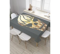 Прямоугольная скатерть JoyArty Горящий череп из сатена tc_32627_120x145