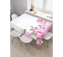 Прямоугольная скатерть JoyArty Садовая гортензия из сатена tc_27958_120x145
