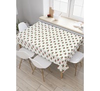 Прямоугольная скатерть JoyArty Рождественская омела из сатена tc_37158_120x145