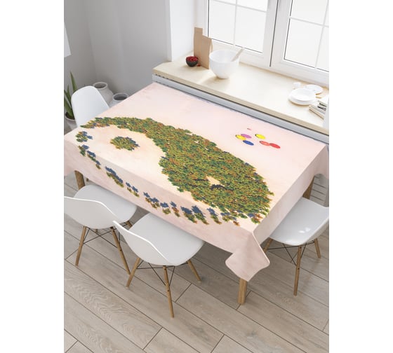 Прямоугольная скатерть JoyArty Инь-Ян из сатена tc_18595_120x145 1