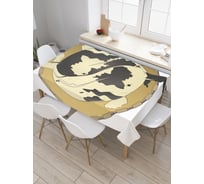 Прямоугольная скатерть JoyArty Китовый Инь и ян из сатена tc_18577_120x145
