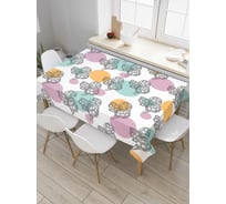 Прямоугольная скатерть JoyArty Монохромные артишоки из сатена tc_38893_120x145