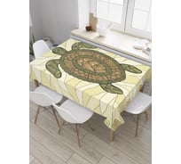 Прямоугольная скатерть JoyArty Мозаичная черепаха из сатена tc_35245_120x145