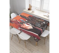 Прямоугольная скатерть JoyArty Городские песни из сатена tc_23260_120x145