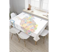 Прямоугольная скатерть JoyArty Карта Штат Западная Верджиния из сатена tc_7163_120x145