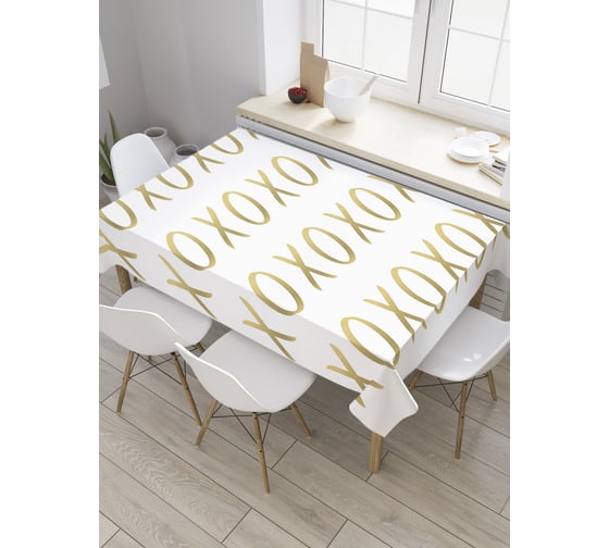 Прямоугольная скатерть JoyArty Множественные поцелуи и обнимания из сатена tc_36450_120x145 1