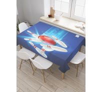 Прямоугольная скатерть JoyArty Спортивный боулинг из сатена tc_38154_120x145