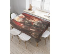 Прямоугольная скатерть JoyArty Волшебный дракон из сатена tc_19139_120x145