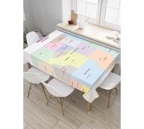 Прямоугольная скатерть JoyArty Карта Штат Вайоминг из сатена tc_7164_120x145