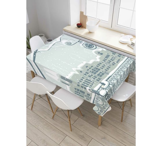 Прямоугольная скатерть JoyArty Зимние холода из сатена tc_6730_120x145 1