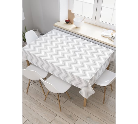 Прямоугольная скатерть JoyArty Мраморный зигзаг из сатена tc_23246_120x145 1